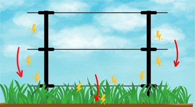 can electric fence touch grass