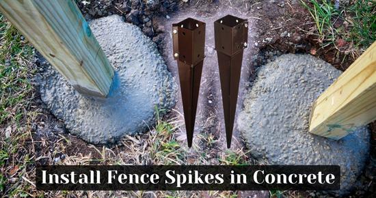 can i concrete in fence spike