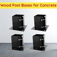 make removable fence post on concrete with post base