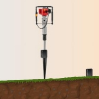 drive post spikes to make removable fence post