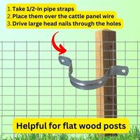 attach cattle panels to wood posts with fence wire clamps