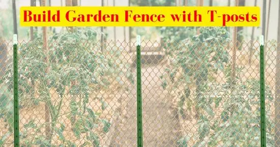 ny type of wire fence can be used to build garden fece with T-posts