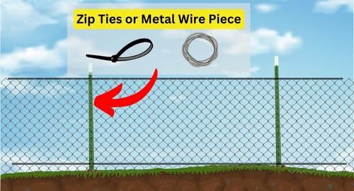 attach chicken wire to T-post using zip ties or pieces of metal wires